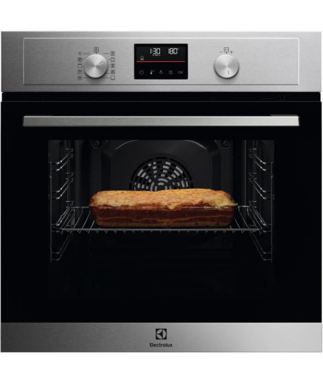 Four encastrable multifonction pyrolyse - ELECTROLUX - COH4P06BX3 - Inox - Anti-trace - Porte froide 4 verres - 59 x 59,4 x 5…