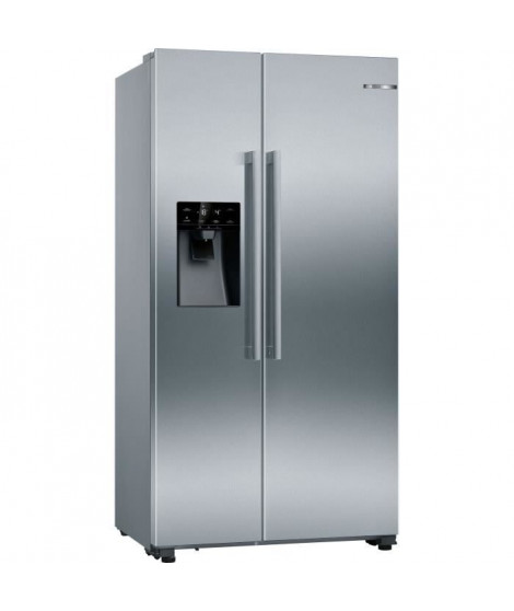 Réfrigérateur américain - BOSCH SER6 - KAD93AIDP - Machine a glaçons - Classe D - 562 L - 178,7 x 90,8 x 70,7 cm - Acier brossé