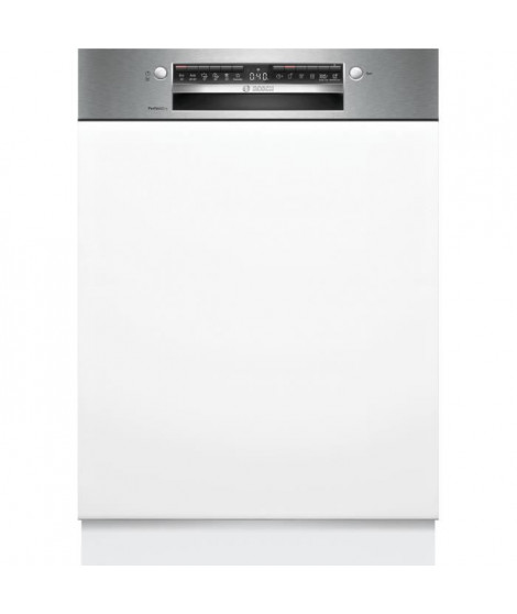 Lave-vaisselle semi-encastrable BOSCH SMI6ZCS10E SER6 - 14 couverts - Induction - L60cm - 40 dB - Classe B - Acier Brossé