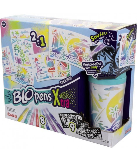 Blopens - LANSAY - Créa'mug - 9 pochoirs - 1 mug - Des 6 ans