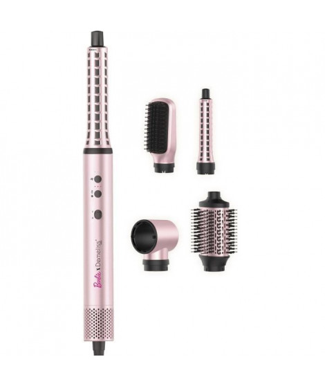 Brosse soufflante - DEMELISS - Air Flow Styler Barbie Edition - 3 vitesses - Rose