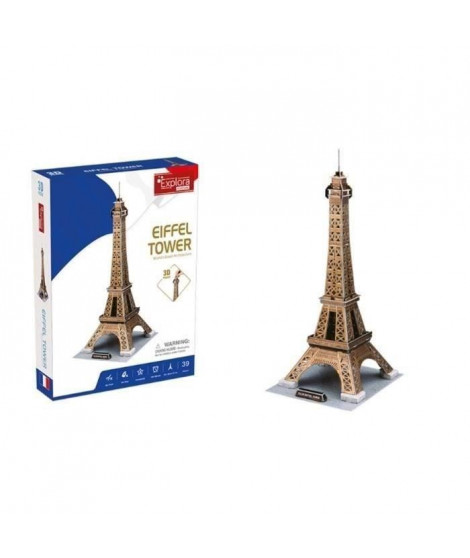 Puzzle 3D - Tout Eiffel - Jeu de construction - EXPLORA - 39 pieces - Des 5 ans