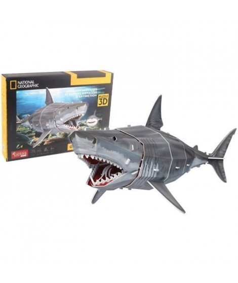 Puzzle 3D - Grand Requin Blanc - Jeu de construction - EXPLORA - 72 pieces - Des 8 ans