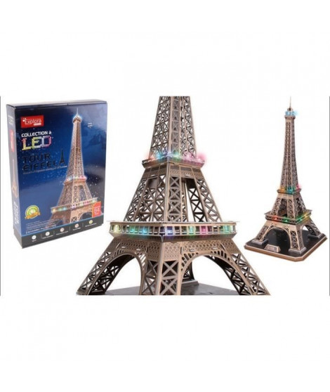 Puzzle 3D lumineux - Tout Eiffel - Jeu de construction - EXPLORA - 84 pieces - Des 8 ans