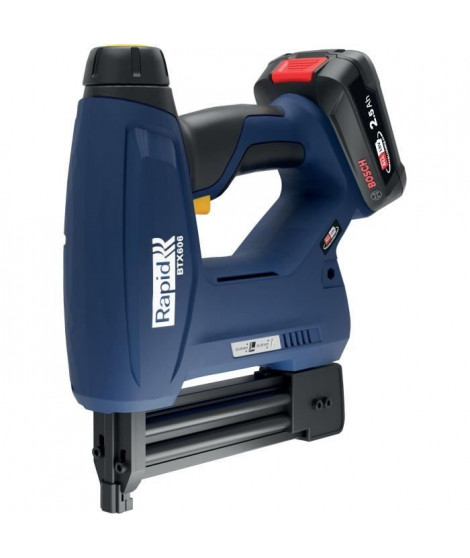 Agrafeuse a batterie 18V pour 606/12-25mm - 8/15-25mm - RAPID - BTX606 - Coffret + batterie 2.5Ah + chargeur