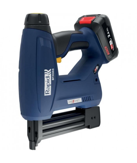 Agrafeuse a batterie 18V pour 53/8-20mm - 8/15-20mm - RAPID - BTX553 -Coffret + batterie 2.5Ah + chargeur