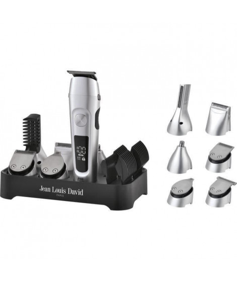 Tondeuse cheveux 6 en 1 - JEAN LOUIS DAVID - JLD ULTIMATE TRIMMER - 6 tetes interchangeables - Autonomie 120 min
