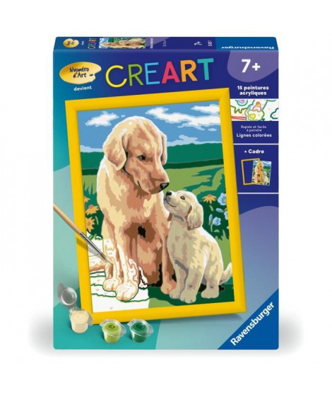 CreArt Kids 18x24cm Amour maternel, Kit de peinture par numéros Numéro d'Art, Des 7 ans, 25827, Ravensburger
