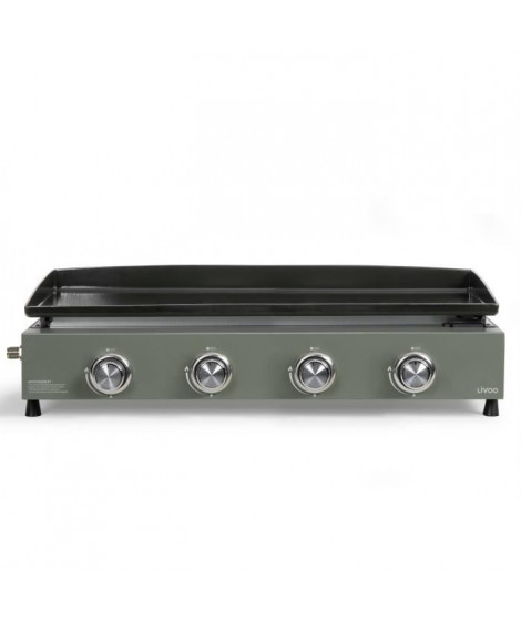 Plancha gaz - LIVOO - DOC325 - 4 brûleurs - Vert / Noir