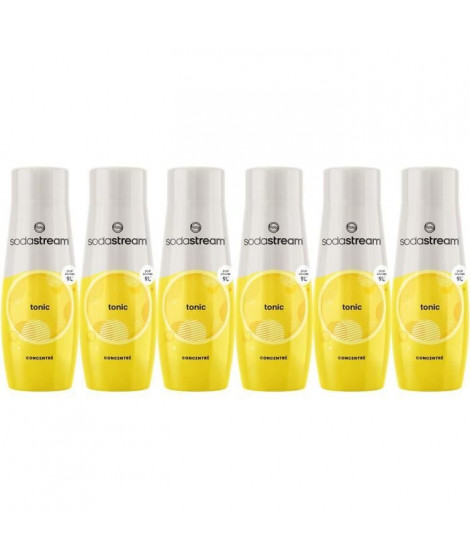 Concentrés SODASTREAM - Lot de 6 concentrés Tonic - Jusqu'a 54L de boissons - 440 ml