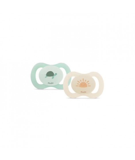 Duo sucettes anatomiques - DODIE - 0/2 mois - Tortue