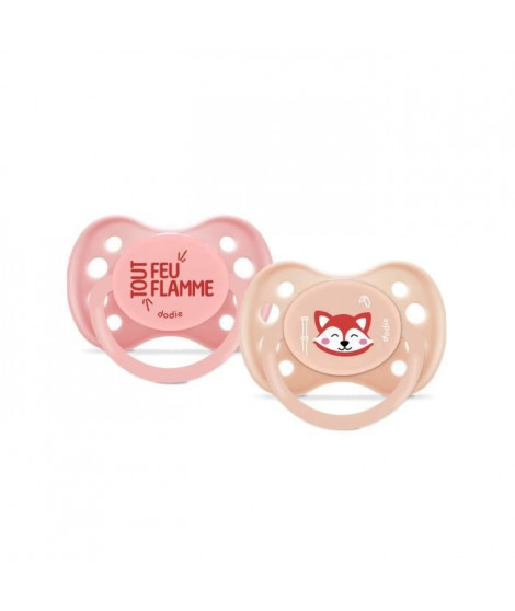 Duo sucettes anatomiques - DODIE - EDL A103 - +6 mois - Panda roux