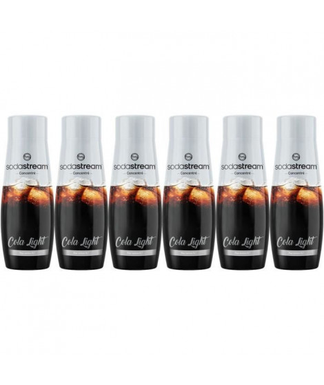 Concentrés SODASTREAM - Lot de 6 concentrés Cola Light - Jusqu'a 54L de boissons - 440 ml