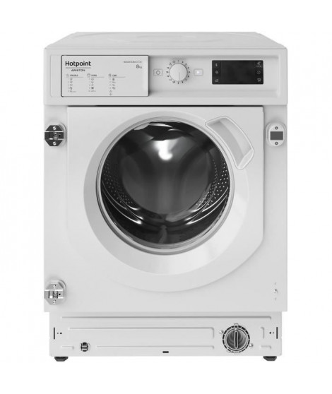 Lave-linge hublot encastrable HOTPOINT BIWMHG81485EU - 8 kg - Induction - L60cm - 1400 trs/min - Classe B
