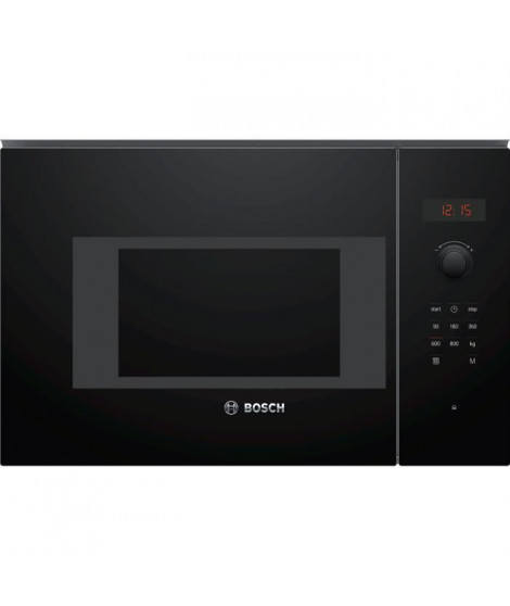 Micro-ondes simple encastrable -BOSCH SER4 - BFL523MB1F - Noir - 7 programmes auto - 38,2 x 59,4 x 31,7 cm