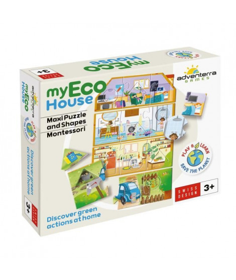 Jeux éducatifs - GEOMAG - My Eco House - Méthode Montessori - Construction maison - Sensibilisation a l'environnement
