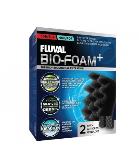FLUVAL 2 blocs de mousses bio 306 406 - Pour aquarium