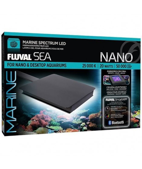 Lampe d'élairage a LED pour aquarium d'eau de mer - FLUVAL - Marine 3.0 Nano - Avec Bluetooth - 20W