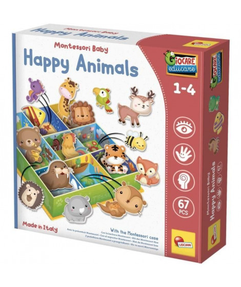 Boîte d'apprentissage Tri animaux - Jeu Montessori - LISCIANIGIOCHI - Jeu de classification, Apprentissage des habitats