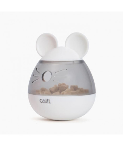 Distributeur de friandises pour chat - CATIT - PIXI - Design oreilles de souris - Blanc