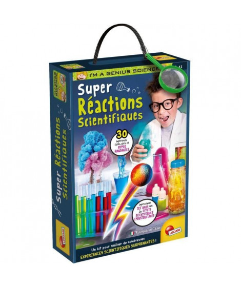 Laboratoire des super réactions - Kit Scientifique - I'M A GENIUS - 30 Expériences, Effets surprenants