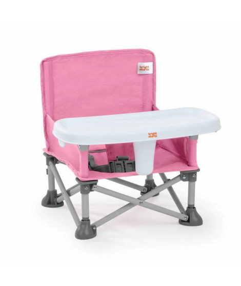 BRIGHT STARS Rehausseur de chaise, vert,  pliable, nomade, de voyage, Léger et facile a nettoyer, Sac de transport inclus