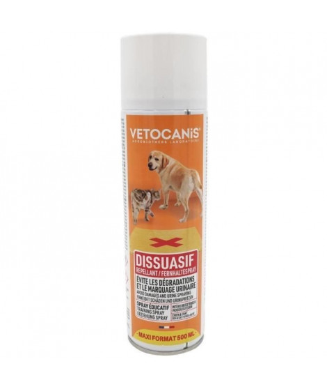 Spray répulsif - VETOCANIS - Chat et Chien, Protection de l'Habitation, Répulsif Intérieur et Extérieur