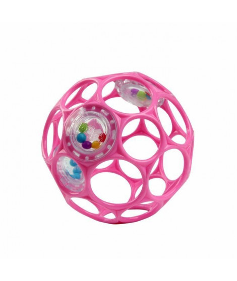 BRIGHT STARS Oball Hochet facile a saisir Jouet pour nourrissons sans BPA en rose, pour les nouveaux-nés +