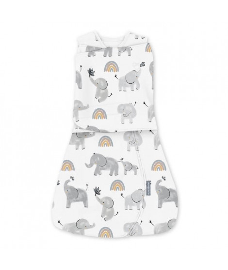 INGENUITY, Gigoteuse d'Emmaillotage, sac de couchage éléphant, pour mi-saison TOG 1. évolutive de 3 a 6 mois certifié oeko-Tex
