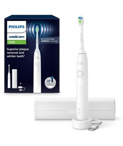 Brosse a dents - PHILIPS - HX7108/02 - Sonicare - Serie 5300 - Blanc - Eléctrique