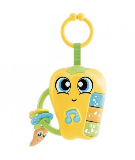 Pepper - Hochet électronique - CAROTINA BABY - Sons et mélodies joyeuses, Anneaux de dentition
