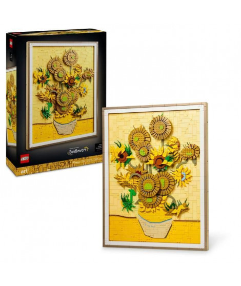 LEGO Art 31215 Vincent van Gogh  Les Tournesols - Tableau mural, Construction pour adulte