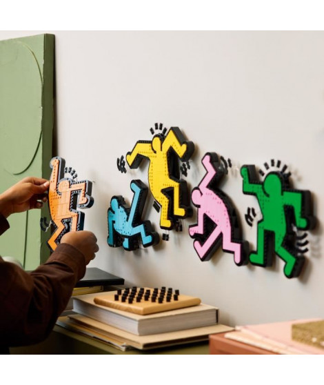 LEGO 31216 Art Keith Haring, Les Figures Dansantes, Décoration d'Intérieur et Set de Construction pour Adultes