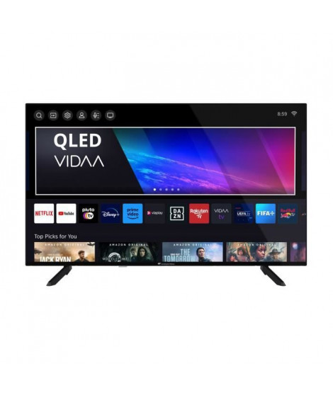 TV QLED - CONTINENTAL EDISON - CELED50SVQLD25B3 - 50'' (126 cm) -  UHD 4K 3840x2160 - SMART VIDAA - 3xHDMI - 2xUSB