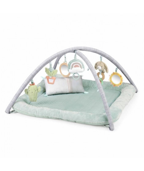 INGENUITY Tapis d'éveil au sol bébé Calm Spring Extra moelleux 6 jouets mutil sensoriels détachable