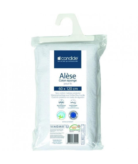 Alese éponge - CANDIDE - 232004 - 60x120 cm - Blanc