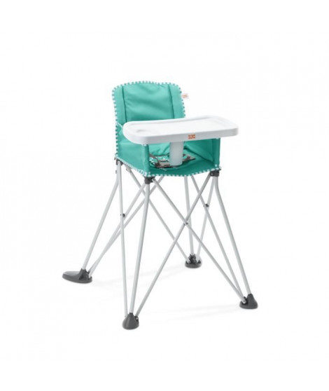 BRIGHT STARS Pop N Dine- Chaise haute pour repas bébé, pliable, nomade, de voyage, Léger, facile a nettoyer, Sac de transport…