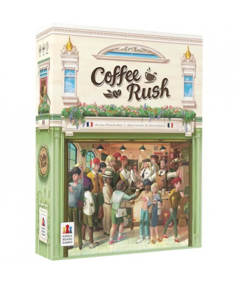 Jeu de gestion - ASMODEE - KBGCR01FR - Coffee Rush - 2 joueurs ou plus - 30 min de jeu