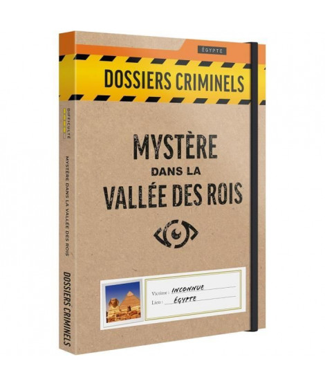 Dossiers Criminels - Mystere dans La Vallée des Rois Découverte Macabre dans Un Tombeau Pharaonique - Jeu de Societe Escape Game