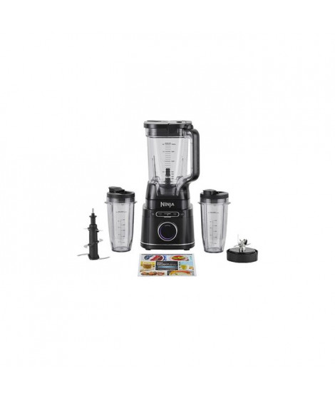 Mixeur Ninja Detect Power Blender Pro 1200W - 2-en-1 - 2L - 15 modes - 10 vitesses - Noir