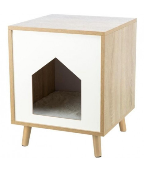 Abri - TRIXIE - Isa - Aspect bois - 40 x 50 x 40 cm - Brun clair / Blanc