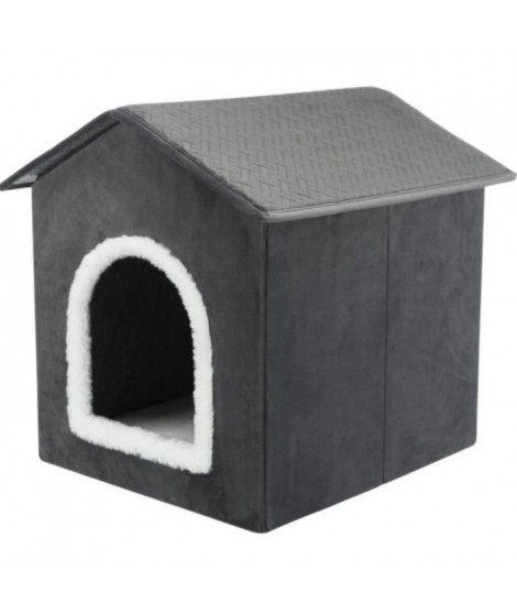 Abri - TRIXIE - Livia - 50 x 50 x 54  cm - Gris foncé / Blanc