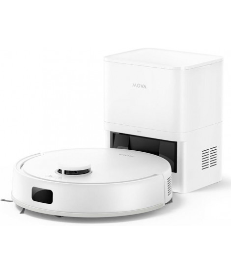 MOVA E20 Plus - Robot Aspirateur Laveur avec Vidage Automatique, Auto-vidangeable Pendant 90 Jours, 5000Pa