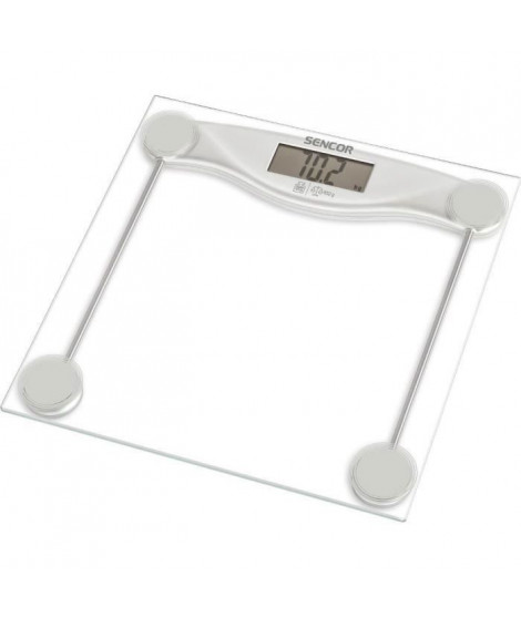 Sencor SBS 113SL Pese-personne design ultra fin avec surface en verre transparent - 8590669216963