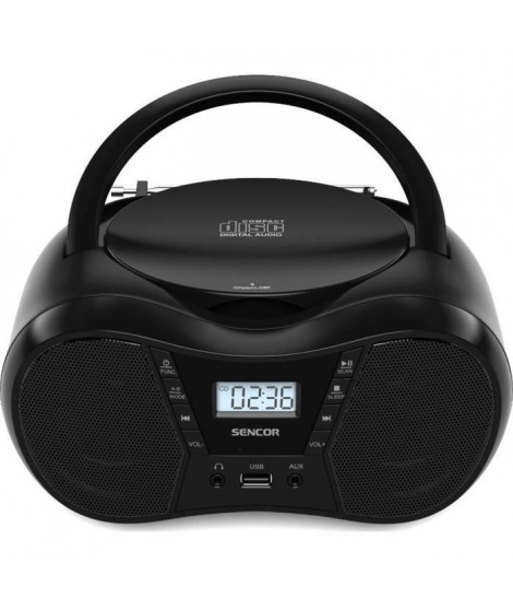Boombox avec CD, BT, MP3, USB, AUX et radio FM - Sencor - SPT 2300 BK
