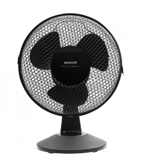 Ventilateur de bureau - Sencor - SFE 2311BK - 2 vitesses - Oscillation 90° - Silencieux 51 dB