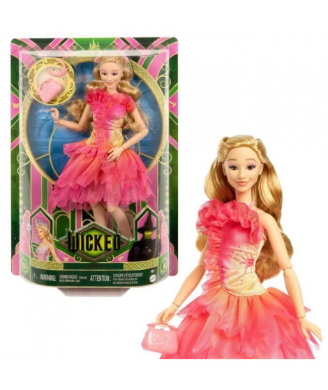 Mattel-Wicked-Poupée Glinda avec accessoires et habillages amovibles - Disney - HXT63