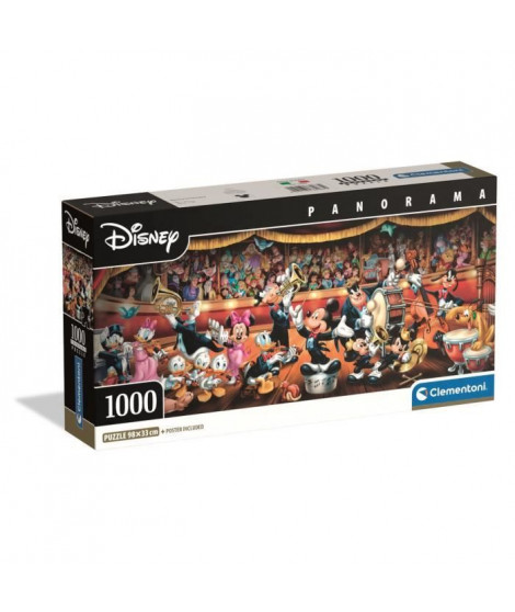 CLEMENTONI - Compact 1000 pieces Panorama - Disney Orchestra