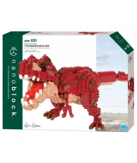 Figurine en briques - BANDAI - NANOBLOCK - Tyrannosaurus Rex Deluxe - 850 pcs