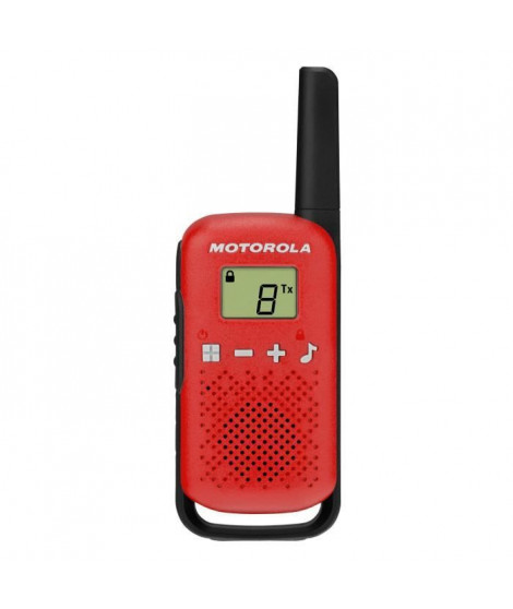 Talkies Walkies Motorola Rouge T42 - Portée 4 km - 16 canaux - Affichage LCD